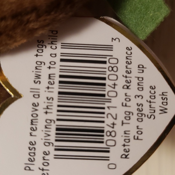 Vintage Pair Ty Beanie Babies Smoochy the Frog '97 & Seaweed the Otter '96 NWT - Picture 10 of 11